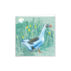 Goose Greeting Card – Spring Meadow Illustration with Daffodils - Image 2