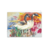 Canada Geese Greeting Card – Autumn Lakeside Collage Art - Image 2