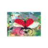 Ladybird Greeting Card – Playful Red Insect Collage Art