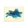 Striking Guinea Fowl Greeting Card – Bold Blue Feathered Bird Art - Image 2