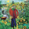 Scarecrow in Vegetable Garden