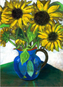 Sunflowers Greeting Card – Botanical Flower Art