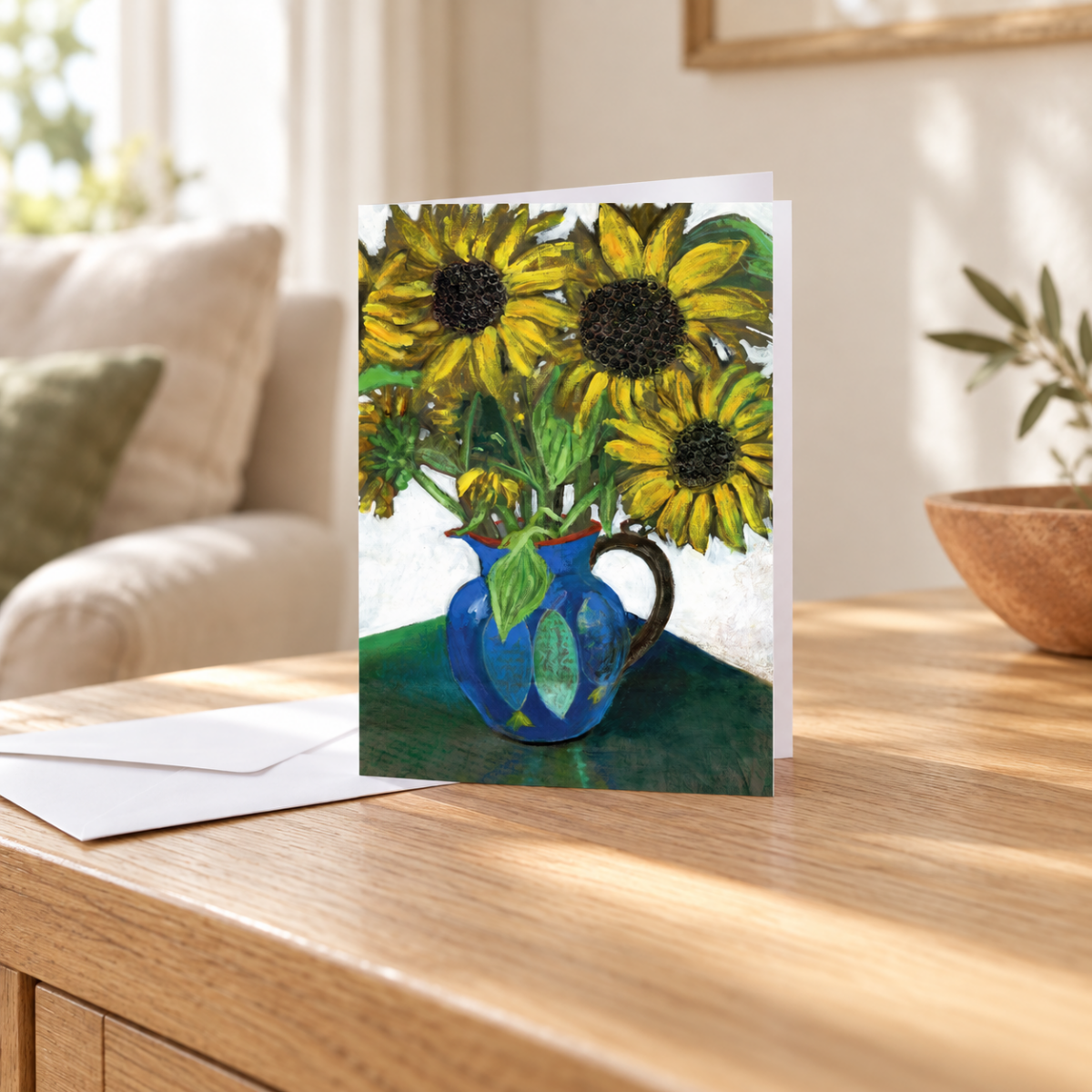Sunflowers Greeting Card – Botanical Flower Art - Image 2