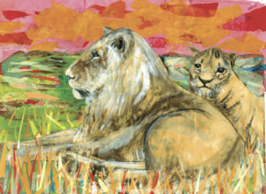 Artists on Cards Ltd African-Lion-Collage-for-website-300x219 African Lion Collage  