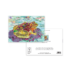 Handcrafted Frog Greeting Card – Colourful Pond Wildlife Art – Blank Inside - Image 3