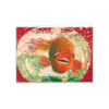 Quirky Orange Fish Greeting Card – Bold Art Collage in Bowl – Humorous Blank Card - Image 4