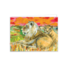 Majestic African Lion Collage Greeting Card – Wildlife Art for All Occasions - Image 2