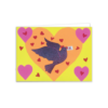Message from the Heart Greeting Card – Purple Dove with Warm Orange Heart - - Image 4