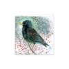 Starling bird greeting card with hand-painted design
