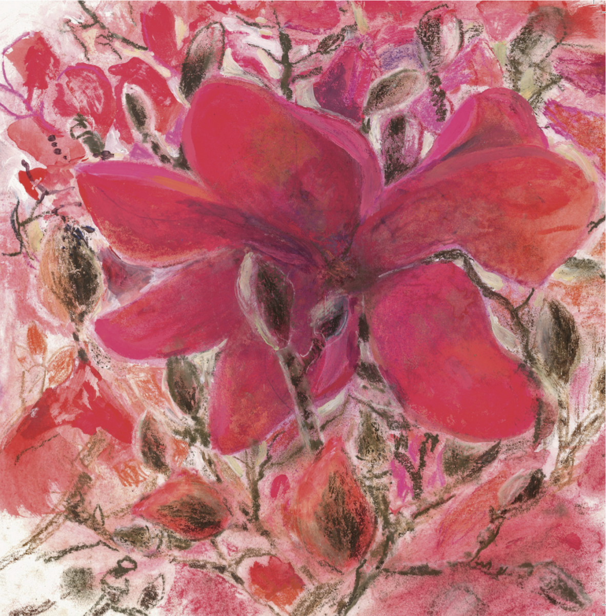 Artists on Cards Ltd SQL659-1 Magnolia Bloom  