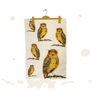 Artists on Cards Ltd 7-300x300 Owl Tea Towel  
