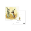 Boxing Hares Greeting Card – Unique Animal Illustration - Image 2