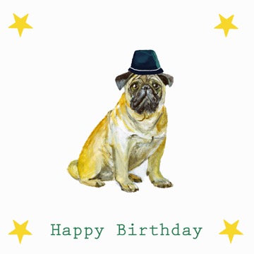 Artists on Cards Ltd birthdaybulldogNboO BIRTHDAY BULLDOG!  