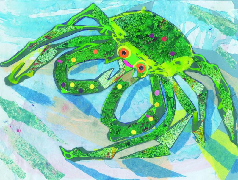 Artists on Cards Ltd crabinsunshine321 Crab in Sunshine Collage  