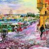 Early Morning Fish Stalls, Honfleur