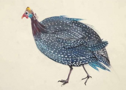 Artists on Cards Ltd guineafowlstroll269 Guinea Fowl Stroll  