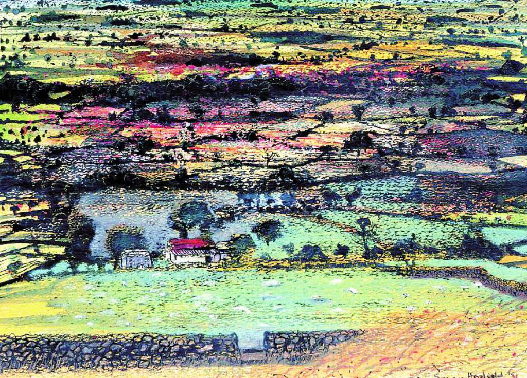 Artists on Cards Ltd landscapevistanearjervaulxyorkshireEJsy Landscape Vista, Near Jervaulx, Yorkshire  