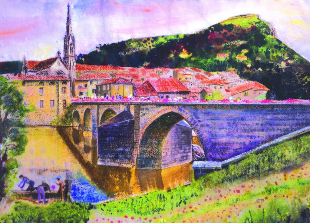 Artists on Cards Ltd lepontstnobelvalleymJ8Y Le Pont St Nobel Valley  