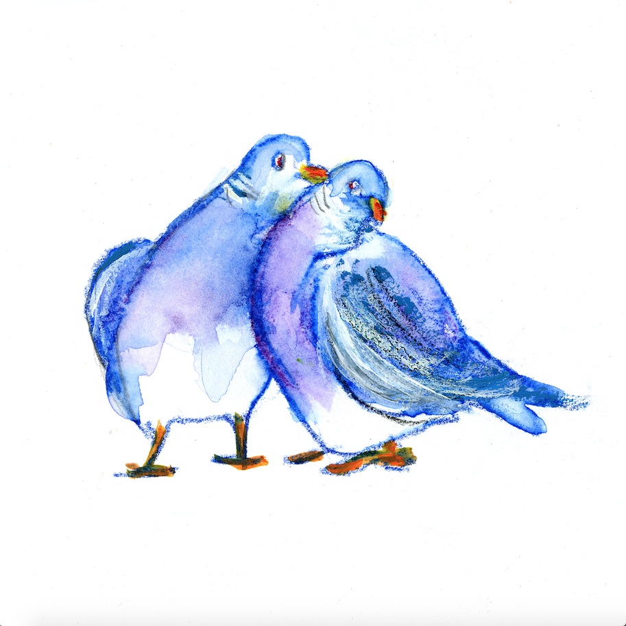 Artists on Cards Ltd lovebirdsXQ1M Love Birds  