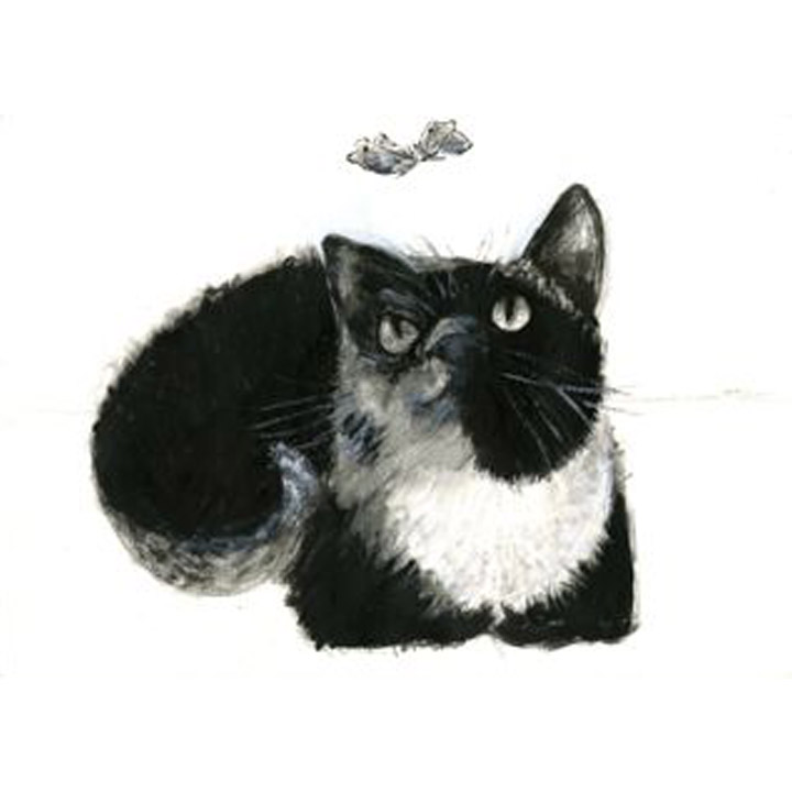 Artists on Cards Ltd marcel536 The cat called Marcel and the butterfly  