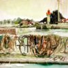Nets and Honfleur Harbour