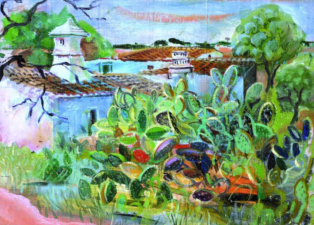 Artists on Cards Ltd prickleypearsandhomesteadsouthportugalNl6h Prickley Pears and Homestead, South Portugal  