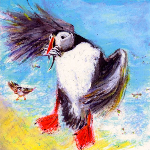 Artists on Cards Ltd puffin575 Hungry Puffin  