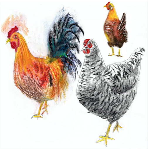 Artists on Cards Ltd threefrenchhensdFy Three French Hens  