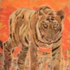 Bold Tiger Collage Greeting Card – Striking Wildlife Art for Any Occasion