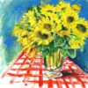 Vase of Sunflowers