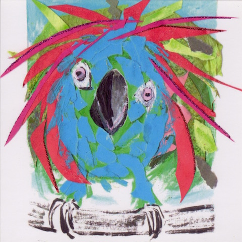Artists on Cards Ltd verynaughtyparrot663 VERY Naughty Parrot Collage  