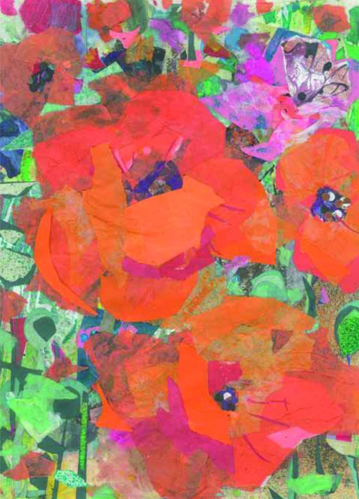 Artists on Cards Ltd wildflowerswithpoppiesfogc Wild Flowers with Poppies Collage  