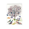 Bird Tree Greeting Card – Colourful Forest Scene with Birds and Joyful Detail - - Image 2