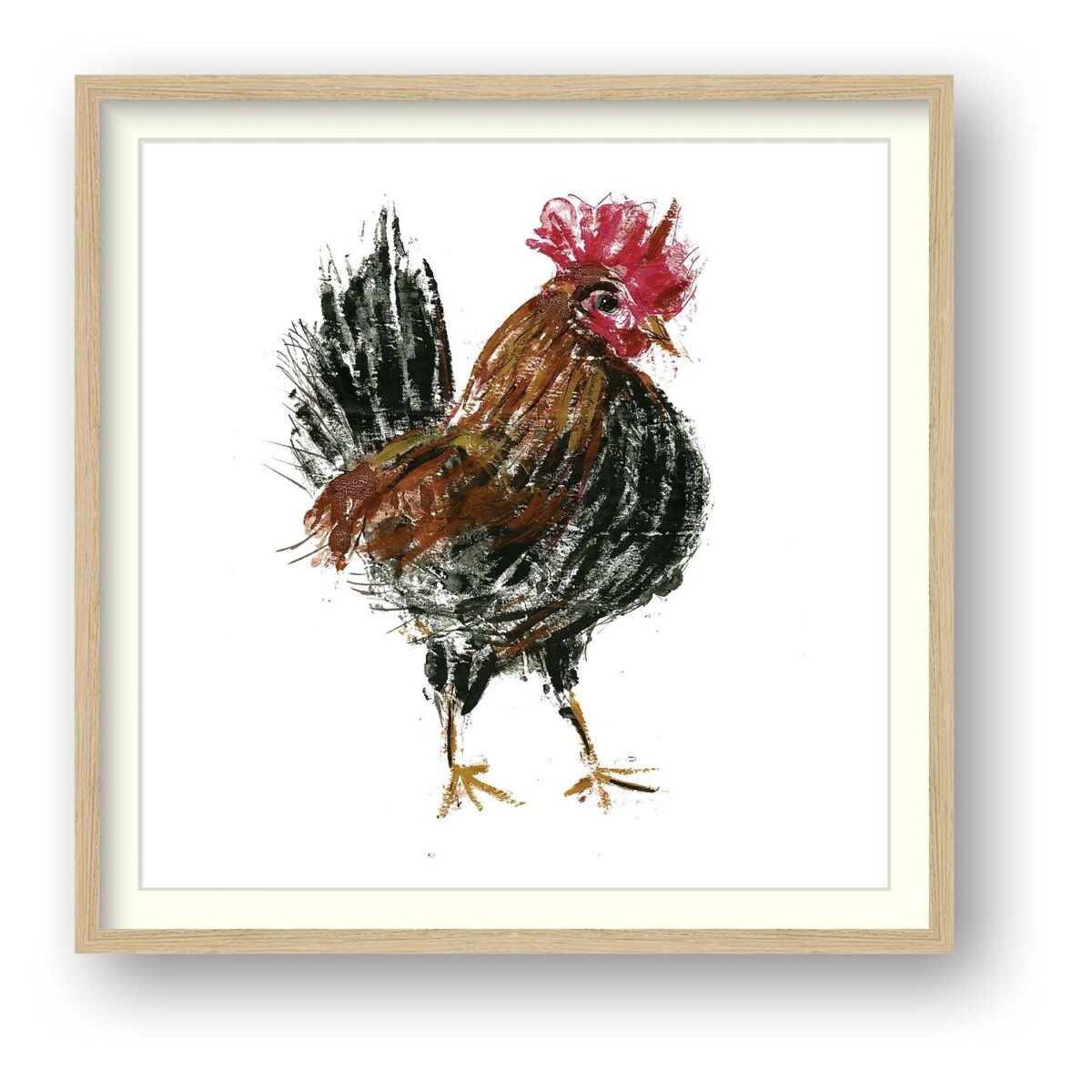 Artists on Cards Ltd 14d3dbaa-d4a2-445b-b394-b8e44c51b2dc Chestnut Cockerel Framed Giclée Print – Susan Horsfield