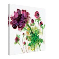 Anemone Canvas Print – Magenta Floral Wall Art – 50 × 50 cm