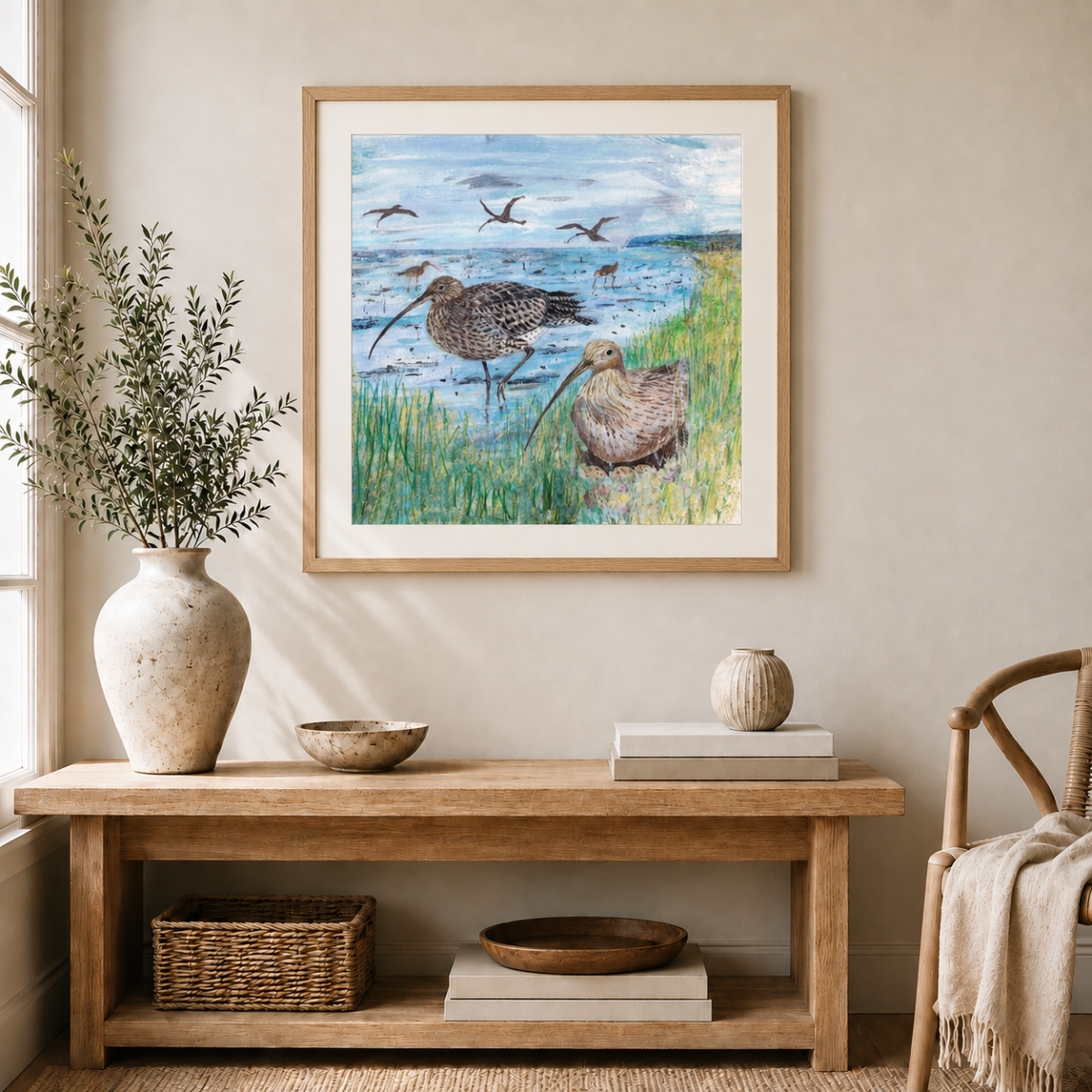 Curlew Art Print | Coastal Bird Wall Art | AOC Editions - Image 2