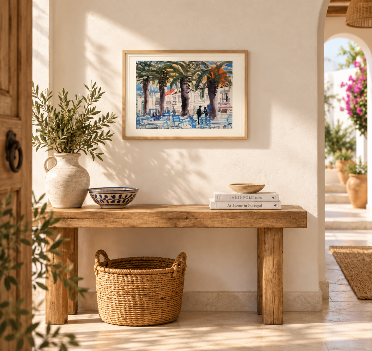 Tavira Side Street – Fine Art Giclée Watercolour Print - Image 3