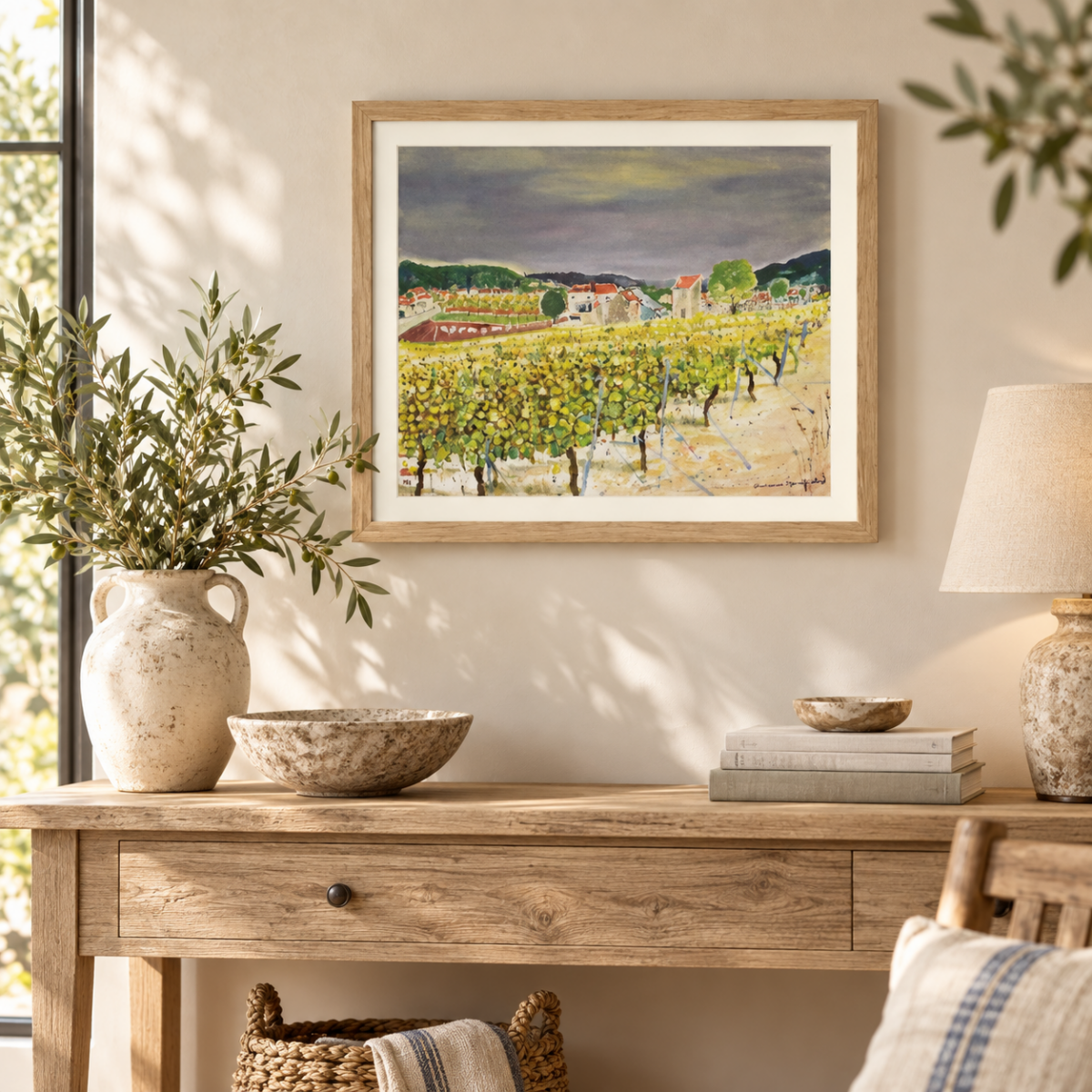 Vineyards in the Var, Provence - Framed Landscape GiClee Print - Image 3