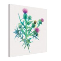 Thistle Canvas Print – Botanical Wall Art – 50 × 50 cm