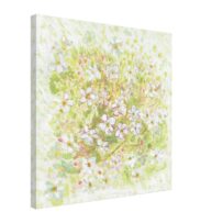 Meadow Wildflower Canvas Print – Botanical Wall Art – 50 × 50 cm