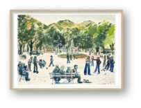 Petanque Players, Ardeche, France framed print by susan horsfield