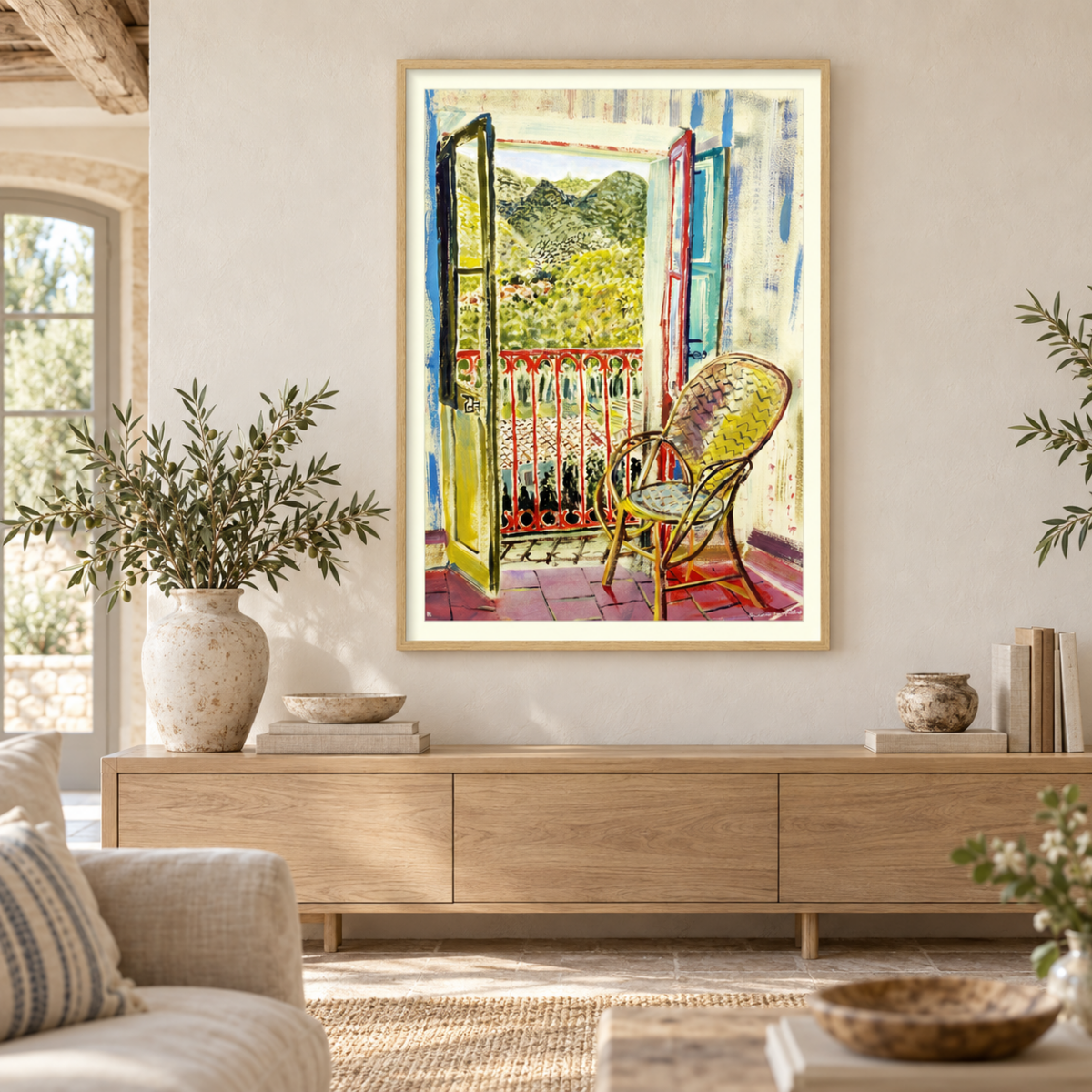 Bedroom View, Pujol, France – Framed Giclée Print - Image 2