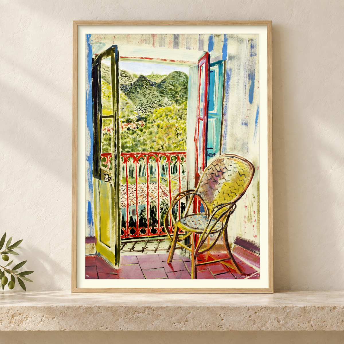 Bedroom View, Pujol, France – Framed Giclée Print - Image 4