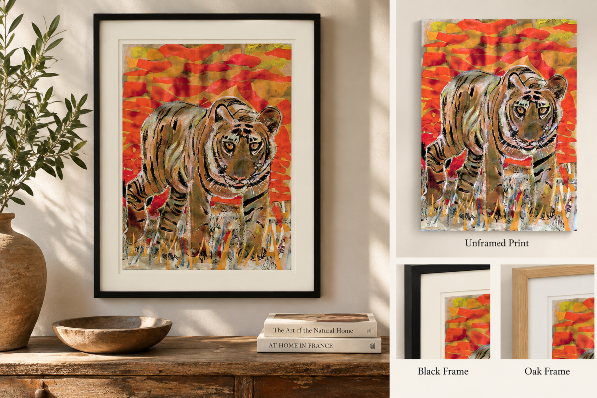 Tiger Collage – Framed or Unframed Giclée Print - Image 2