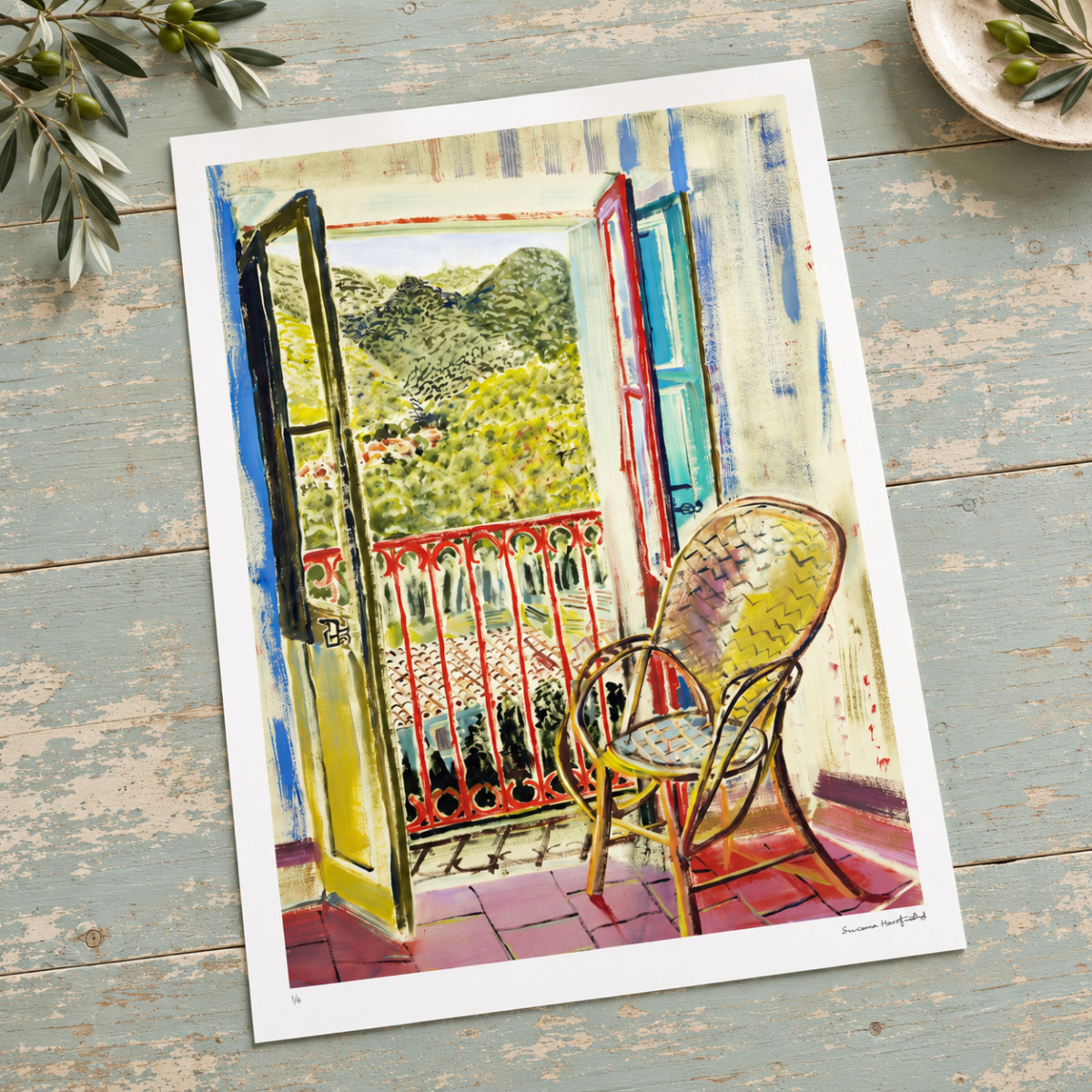 Bedroom View, Pujol, France – Framed Giclée Print - Image 9